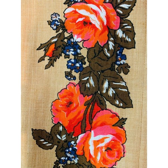 Vintage 70s Maxi Dress Womens Small Floral Rose Print V-neck Lanzillotti Boho - Picture 4 of 9